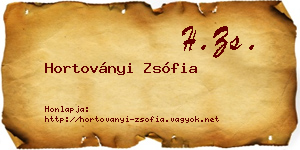 Hortoványi Zsófia névjegykártya